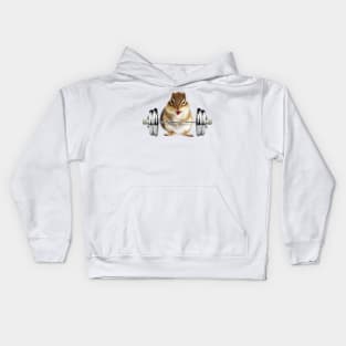 hamster deadlift Kids Hoodie